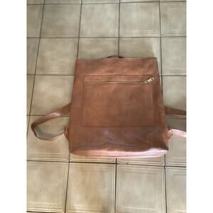 Modern + Chic Reese Camel Vegan Backpack Handbag